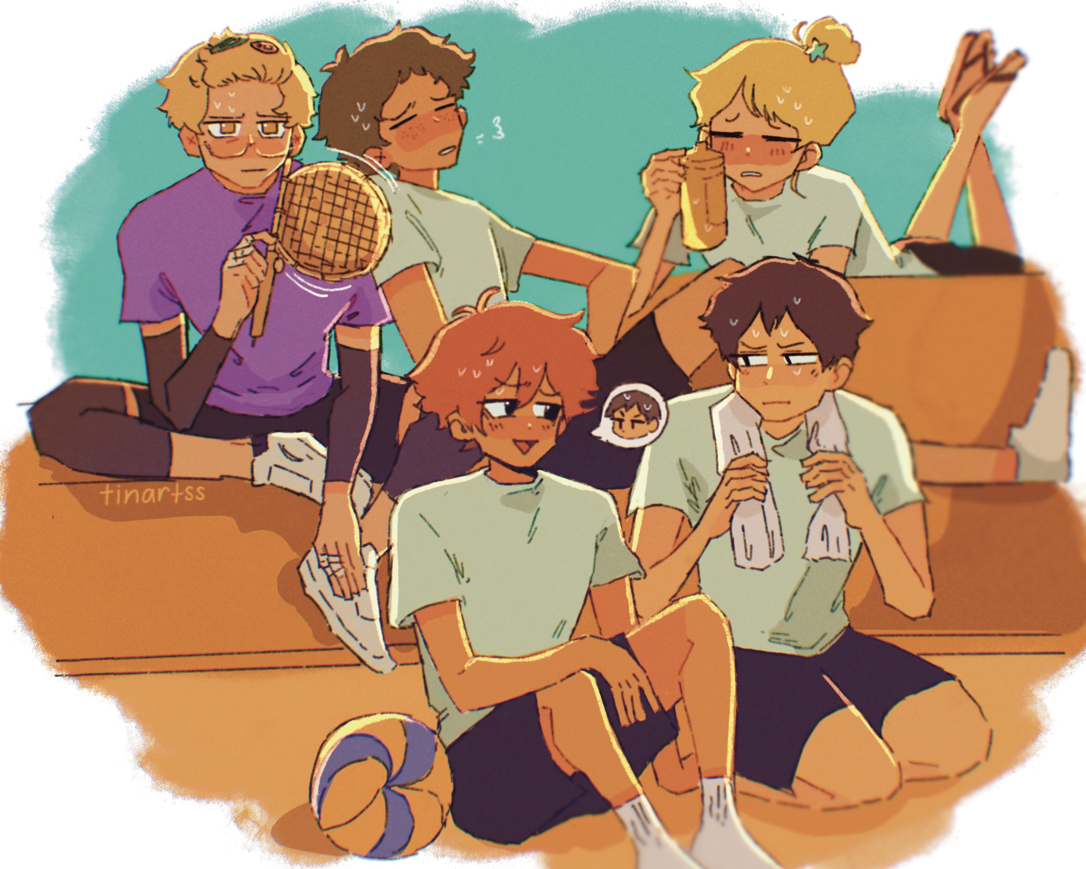 first years hanging out