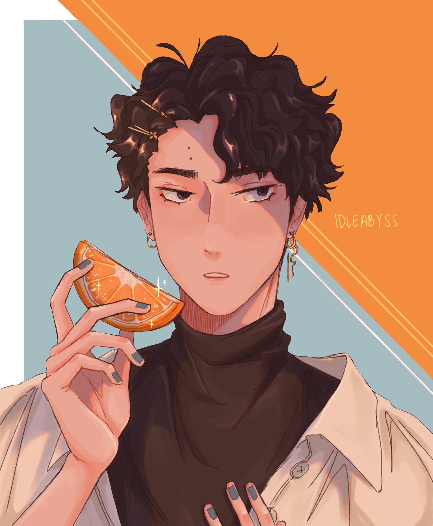 sakusa with an orange slice