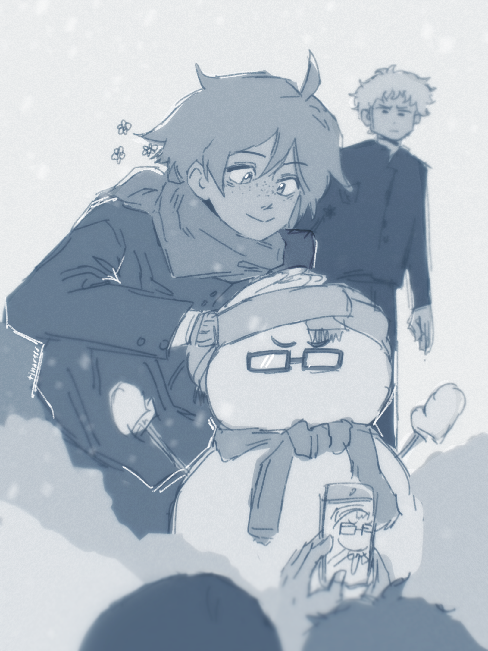 snowman tsukki and yamaguchi